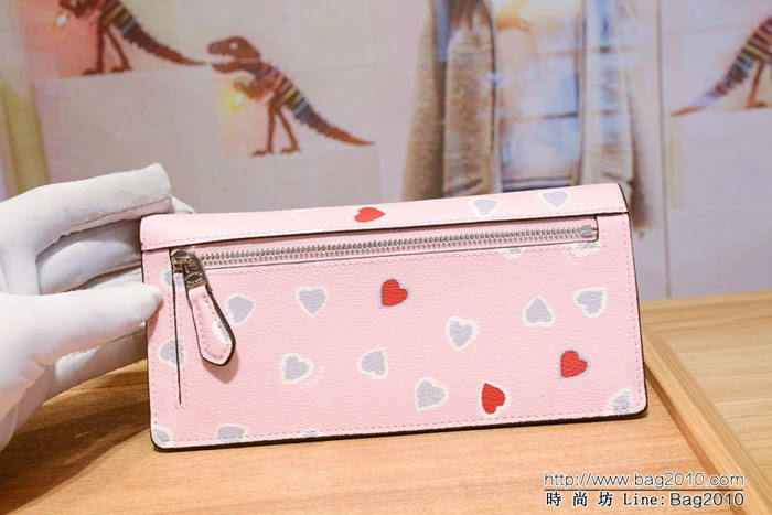 COACH蔻馳 53747# 女士信封錢包 卡位/零錢位齊全 時尚按扣  Chz1325
